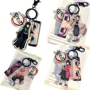 Mặt dây chuyền móc khóa Acrylic Demon Slayer – Tokitou Muichirou Kochou Shinobu Tomioka Giyuu Túi nhân vật Anime Charm Đồ chơi lưu niệm