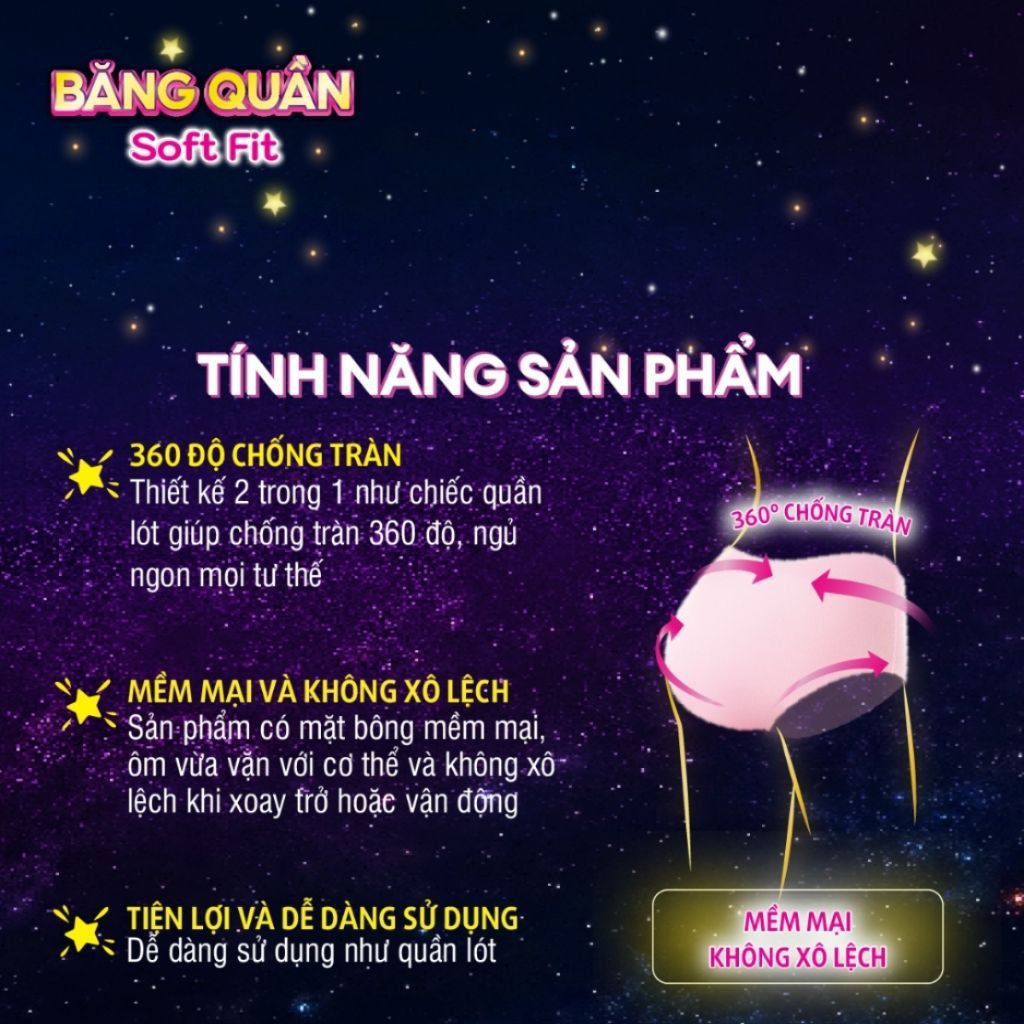 [COMBO 3 TẶNG 1] Băng vệ sinh dạng quần Diana Soft Fit 12 miếng tặng thêm 4, siêu mỏng, chống tràn