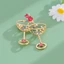 Trâm cài thủy tinh rượu nghệ thuật Yoo Craft hợp kim chắc chắn để mặc hàng ngày