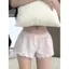 Summer American Hot Girl Low-Waist Nút Nơ Kẻ Sọc Quần Short Nữ