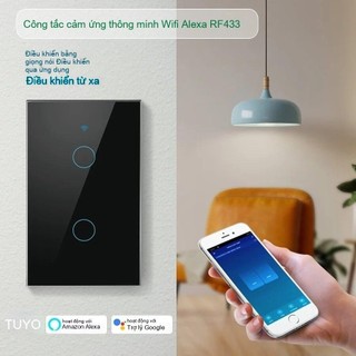 Công Tắc Đèn Thông Minh Tuya WiFi RF433, Hỗ Trợ Alexa Google Home Chuẩn Mỹ COD