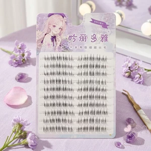 Lông mi giả trông tự nhiên với thân mỏng trong suốt cho người mới bắt đầu
