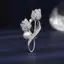 Trâm cài áo hoa hồng sáng bóng dành cho nữ thanh lịch, sang trọng với đá zircon - Phụ kiện thời trang hoàn hảo làm quà tặng tiệc