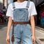 Thắt lưng bện tua rua dài OUSXA, Thắt lưng dệt họa tiết rỗng, Dây đeo trang trí thắt nút dây Bohemian cổ điển dành cho nữ