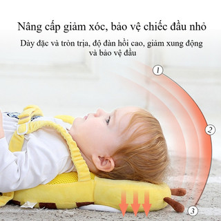 Gối Tập Đi Cho Bé Chống Ngã, Thoáng Khí, Mát Mẻ, Tập Đi Cho Bé, Tặng Dây Đai Bảo Hiểm, Bảo Vệ đầu Và Lưng Tối đa