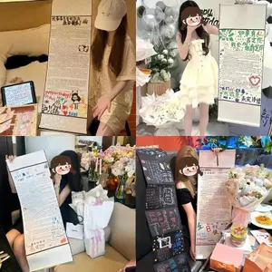 Dài Viết Tay Thư Tình 1 Mét Chữ Tình Yêu Cuộn Tay Chữ Cái Lời Thú Tội Sinh Nhật Phước Lành Cuộn Quà Tặng Cho Bạn Trai