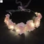 LED Sáng Lên Nhung Hoa Vòng Hoa Nhánh Hoa Hồng Vòng Hoa Cho Đảng Sàn Diễn Đầm Lễ Hội Trang Phục Phụ Kiện