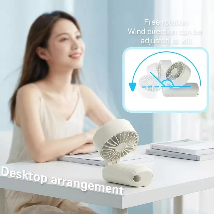 Quạt Gấp GIỚI HẠN INDEX, Quạt Im Lặng Hoạt Động Im Lặng Quạt Cầm Tay Di Động, Quạt Mini Thiết Kế Di Động 3 Tốc Độ Có Thể Điều Chỉnh USB Sạc Quạt Để Bà – 3