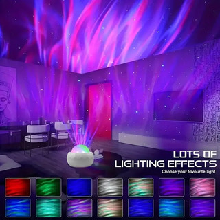 Aurora Đầy Sao Ánh Sáng Phía Bắc RGB Chiếu Đèn Ngủ USB Cắm Điều Khiển Từ Xa Máy Chiếu Đèn Khí Quyển Cho Phòng Trang Trí Tiệc