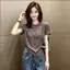 Áo Thun Ngắn Tay In Hoa Cho Nữ - Phong Cách Thời Trang Dáng Ôm