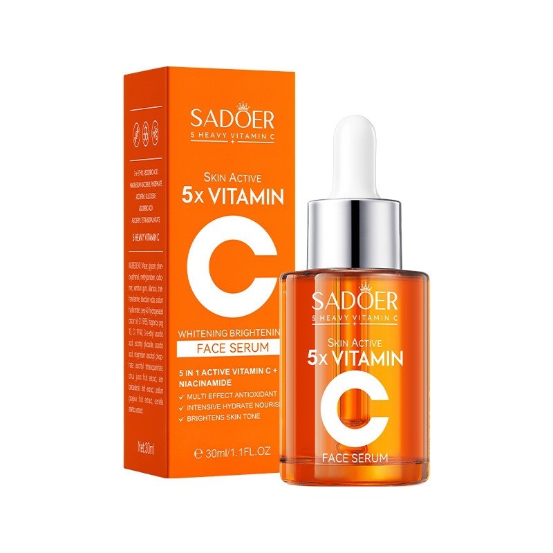 Serum Vitamin C 5X Cao Cấp SADOER - Mờ Thâm Nám, Dưỡng Trắng & Phục Hồi Da, Chống Lão Hóa, 30ml Chính Hãng