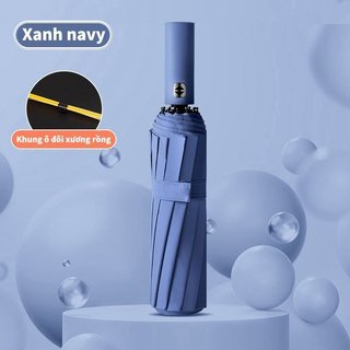 Ô tự động gấp gọn, chống gió UV, bền chắc với 24 sườn, phù hợp du lịch và bảo vệ khỏi nắng (Màu navy)