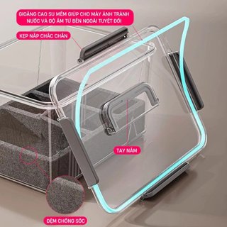 Hộp khô máy ảnh Điều khiển độ ẩm chống sốc Lưu trữ lớn cho ống kính không gương lật DSLR