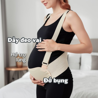 Mang Thai Bụng Hỗ Trợ Đai Thắt Lưng Hỗ Trợ Thoáng Khí Bà Bầu Nẹp Bụng Có Thể Điều Chỉnh