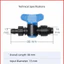 Van chặn nước PYCOU, Van bỏ qua khóa đôi băng nhỏ giọt 16mm, Phụ kiện du lịch có đệm cao su Dây đai tưới vòi van vòi phun