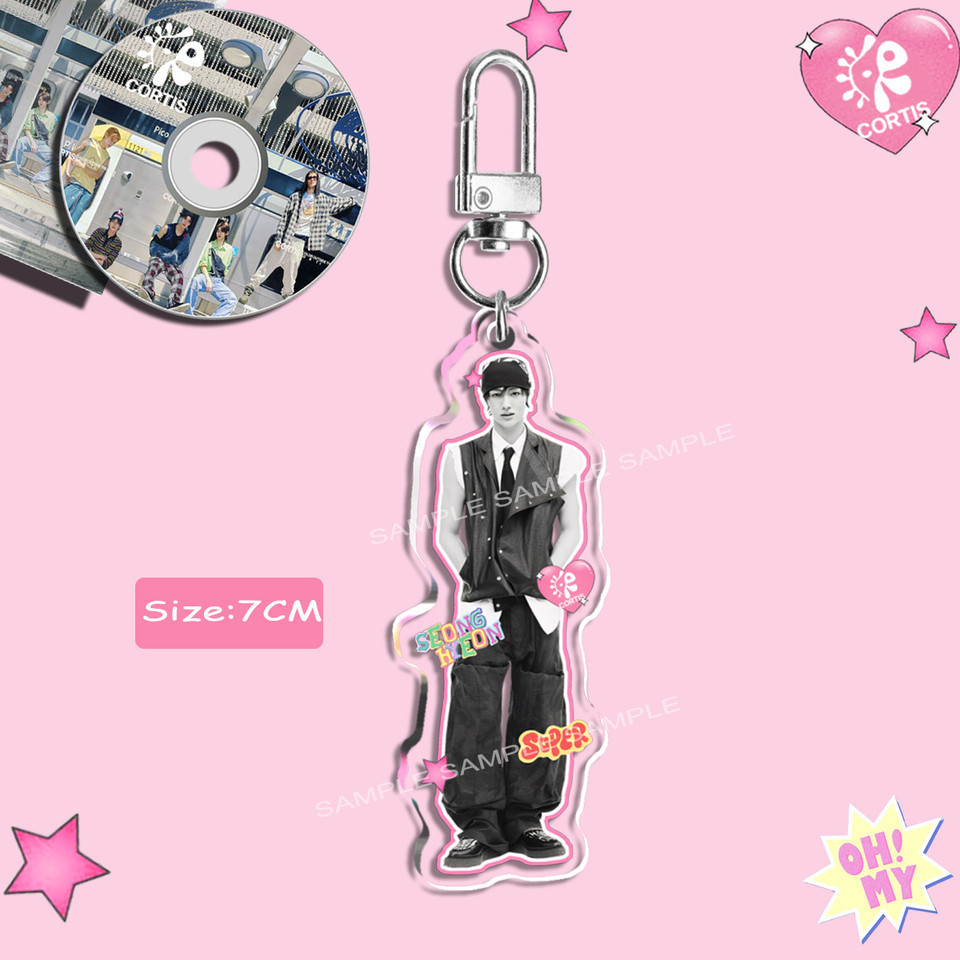 Kpop nhóm nhạc CORTIS KEONHO Keychain Cute Acrylic SEONGHYEON JUHOON JAMES MARTIN Key Ring