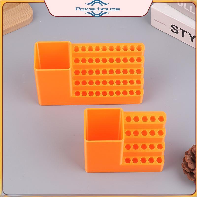POWER 1 Giá đỡ máy khoan 20 / 50 lỗ Bit Sắp xếp đầu tuốc nơ vít Hộp công cụ Hộp công cụ Bảng lỗ Tuốc nơ vít Giá đỡ chuôi lục giác.