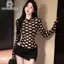 Jumpsuit tweed vintage kẻ sọc màu sắc tương phản, thời trang Y2K, dáng bodycon gợi cảm