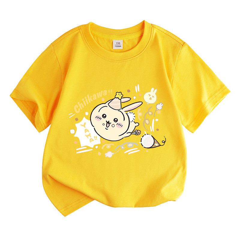2D Sanrio Usagi Hoạt Hình Dễ Thương Trẻ Em Áo Thun Tay Ngắn Dễ Thương In Biểu Tượng Cảm Xúc Để Mặc Hàng Ngày Ngoài Trời Chơi