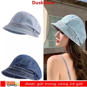 Mũ ngư dân DUSKGLOW, Mũ lưỡi vịt màu trơn chống lạnh, Mũ họa sĩ ấm áp cổ điển siêu nhẹ dễ thương Du lịch