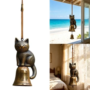 Yoo Charming Đồng Mèo Chuông Gió Trang Trí Trang Trí Để Sử Dụng Ngoài Trời Và Trong Nhà Gương Chiếu Hậu Ô Tô Treo Decorati