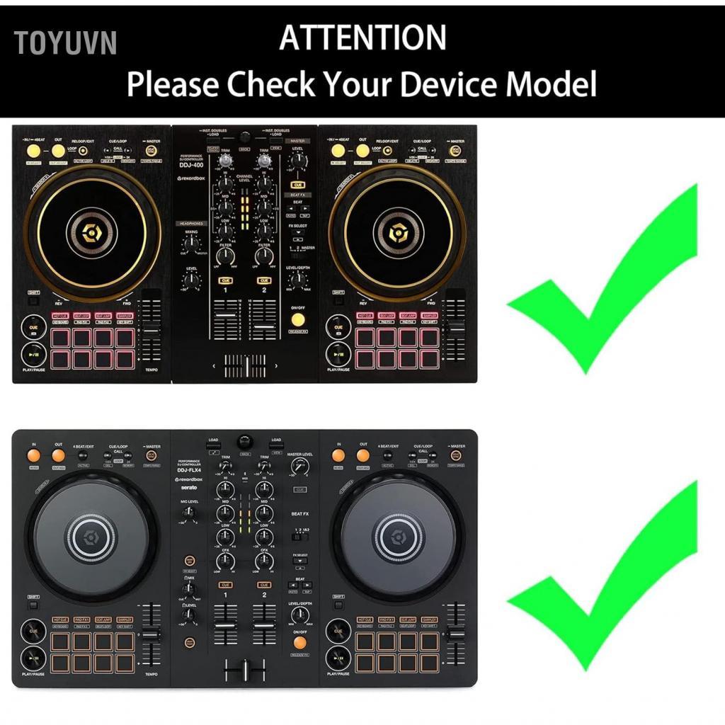 toyuvn Irfora DJ Controller Hard Case Các thiết bị tương thích Giữ an toàn Khóa kéo đôi Đệm xốp Tay cầm tiện lợi cho DDJ FLX4 400 SB2 SB3 RB