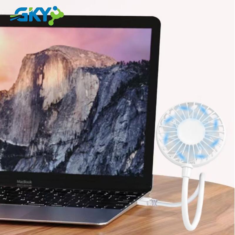 GKY 1 Cái Im Lặng Làm Mát Không Dây Mini Chơi Cắm Quạt Mùa Hè Dài USB Sạc Quạt Cầm Tay GKY