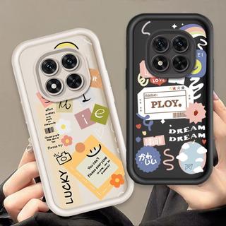 Ốp Lưng Cho Redmi Note 14 Pro 5G Phim Hoạt Hình Silicon Mềm Vỏ Điện Thoại TPU Nhãn Nụ Cười Hoa Thiên Thần Mắt Mặt Sau Chống Sốc