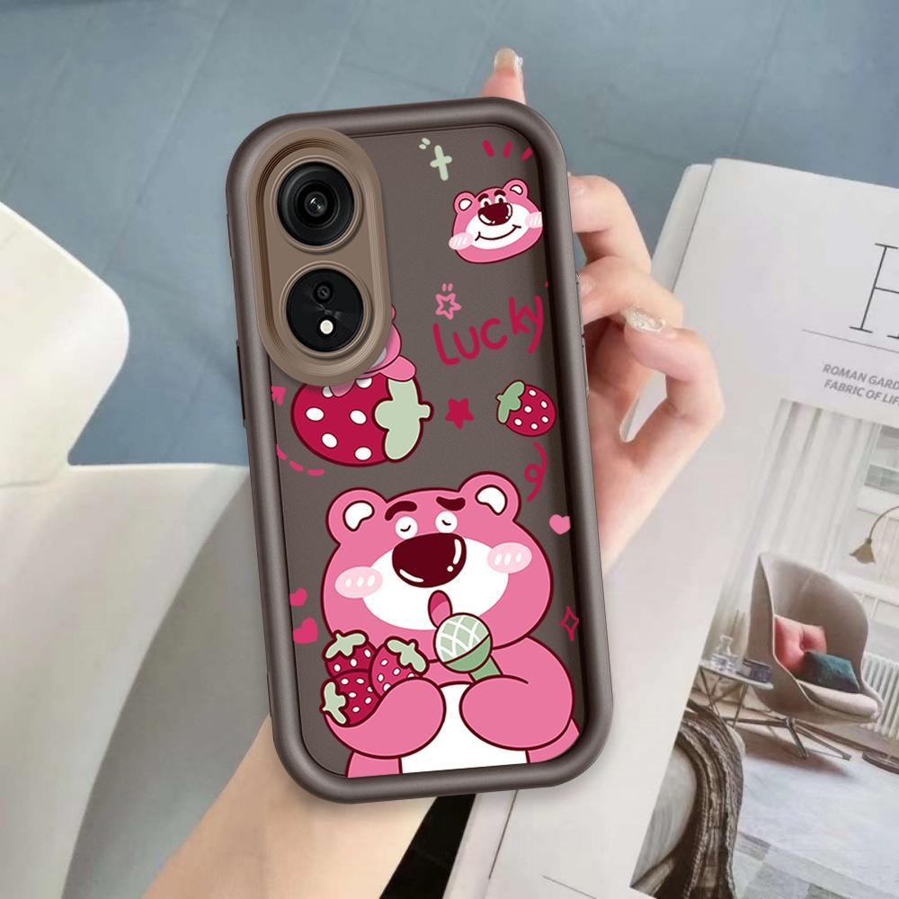 Ốp Lưng Cho OPPO A17 A17K A18 A38 A58 A60 4G Hoạt Hình Silicon Mềm Đáng Yêu Ốp lưng TPU Câu Chuyện Đồ Chơi Lotso Mắt Thiên Thần Ốp Lưng Chống Sốc