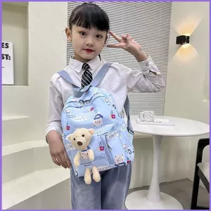 Ba lô chống nước và nhẹ SQ11 dành cho bé gái Phong cách hoạt hình Túi đi học tối giản dung tích lớn
