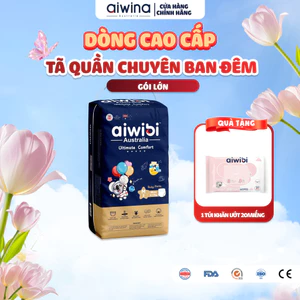 Tã/Bỉm Quần Cao Cấp Aiwibi Chuyên Ban Đêm Ultimate Comfort Gói Lớn M48/L44/XL40/XXL36