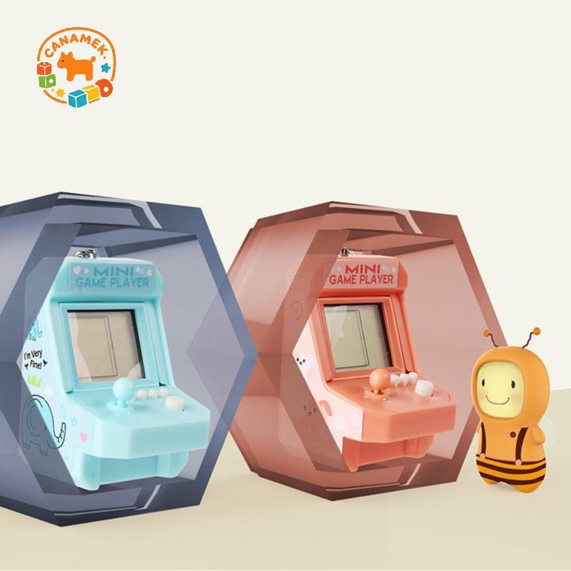 Máy chơi Game cầm tay Mini CANAMEK có móc khóa Trẻ em Câu đố cầm tay Retro Arcade CSF