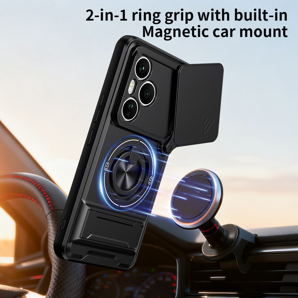 Ốp Điện Thoại Đa Năng Sang Trọng Thích Hợp Cho Honor 400 Pro 200 Lite 600 500 Smart 5G Dây 360°Giá đỡ vòng có vỏ máy ảnh Vỏ bảo vệ toàn diện chống sốc