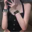 AqToCna Punk Gothic Đầu Lâu Vòng Tay Dây Xích Kim Loại Đinh Tán Da PU Dây Đeo Tay Vòng Tay Vòng Tay Rộng Vòng Tay Nam Nữ Trang Sức AqToCna