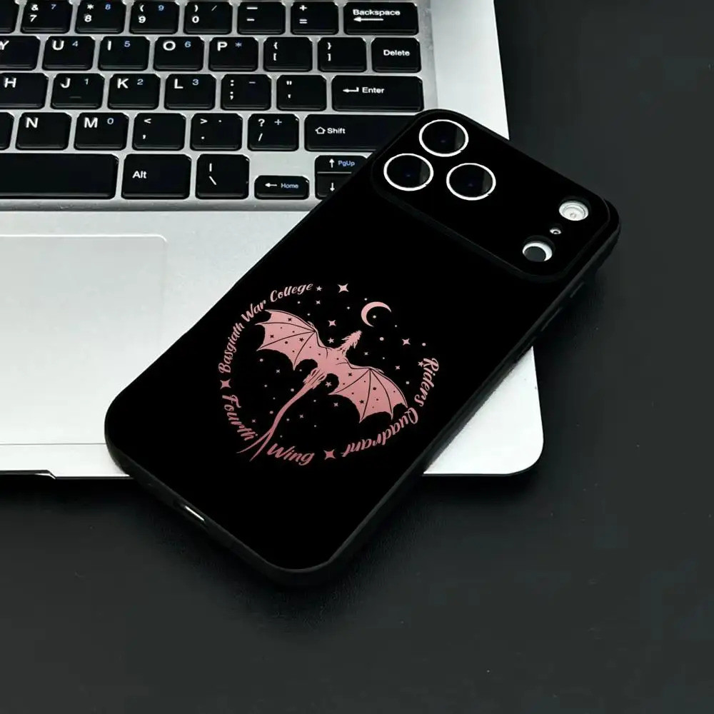 TP-1 Thứ Tư W-Wing Ốp Lưng Điện Thoại IPhone 17 16 15 14 13 12 11 Pro Max Plus Mini Đen Mờ Vỏ Mềm Funda