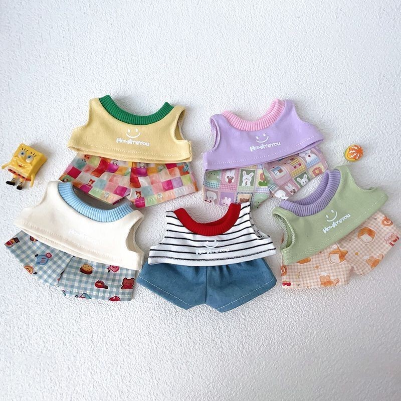 Quần Áo Cho Bé 20cm Cotton Quần Áo Búp Bê Thuộc Tính Giá Rẻ Centimeter Bộ Đồ Búp Bê Dễ Thương Áo Thun + Quần