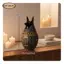 Bastet Cat Head Jar Collectible Baset Canopic Jar Tay nghề chi tiết Feline Deity Jar Urn cho chủ sở hữu thú cưng, Người đam mê Ai Cập học