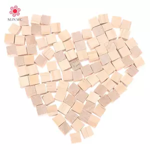 MJnmc 100 Chiếc Chưa Hoàn Thành nk Mini DIY Gỗ Vuông Khối Chắc Chắn Cho Đồ Gỗ Thủ Công Mới