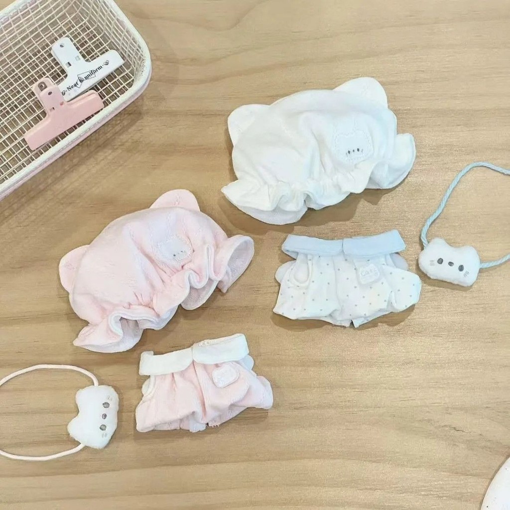 10cm Giấc Mơ Ngọt Ngào Thiên Thần Mèo Cotton Quần Áo Búp Bê Công Chúa Dễ Thương Quần Áo Bé Thời Gian Thử Siêu Dễ Thương Phong Cách Mục Vụ Quần Áo Bé 5.4