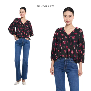 Áo Kiểu In Họa Tiết Nữ Tay Dài Ninomaxx 2505018