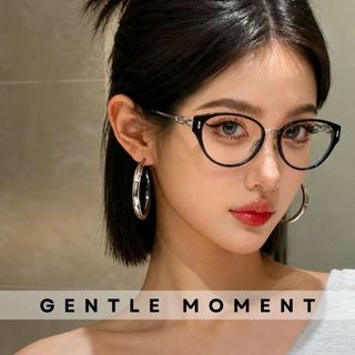 Kính mắt mèo nữ đổi màu GENTLE MOMENT gọng kim loại chống ánh sáng xanh chống tia UV GMK239