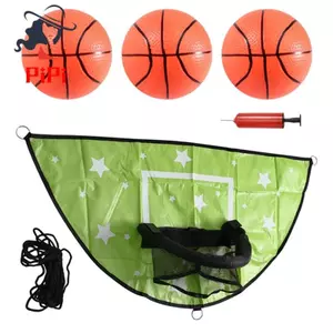 Trampoline Bóng Rổ Hoop Trampoline Khung Bóng Rổ Trampoline Bóng Rổ Vòng Bộ Xanh