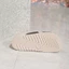 Mặc Bên Ngoài Dép Slip-On Màu Đen Trang Trí Vòng Tròn Giày Đế Bằng Thoải Mái Đơn Giản Hai Lớp Ngà Trắng Flat Dép Nữ DDTA