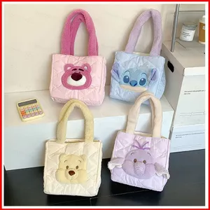 GC2 Mới Dễ Thương Stitch Dâu Gấu Túi Xách Phong Cách Đa Năng Dung Tích Lớn Đi Lại Túi Tote CG2