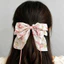 Vintage Boho Lụa Hoa Nơ Ruy Băng Kẹp Tóc Cá Sấu Móng Vuốt Kẹp Cho Tóc Dày Thẩm Mỹ Mũ