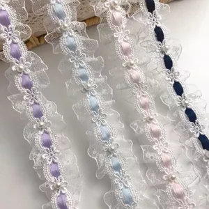 Nơ Rỗng Ruy Băng Tự Làm Xếp Ly Tay Gothic Đau Túi Phụ Kiện Chất Liệu Mặc Ruy Băng Ren 5.7