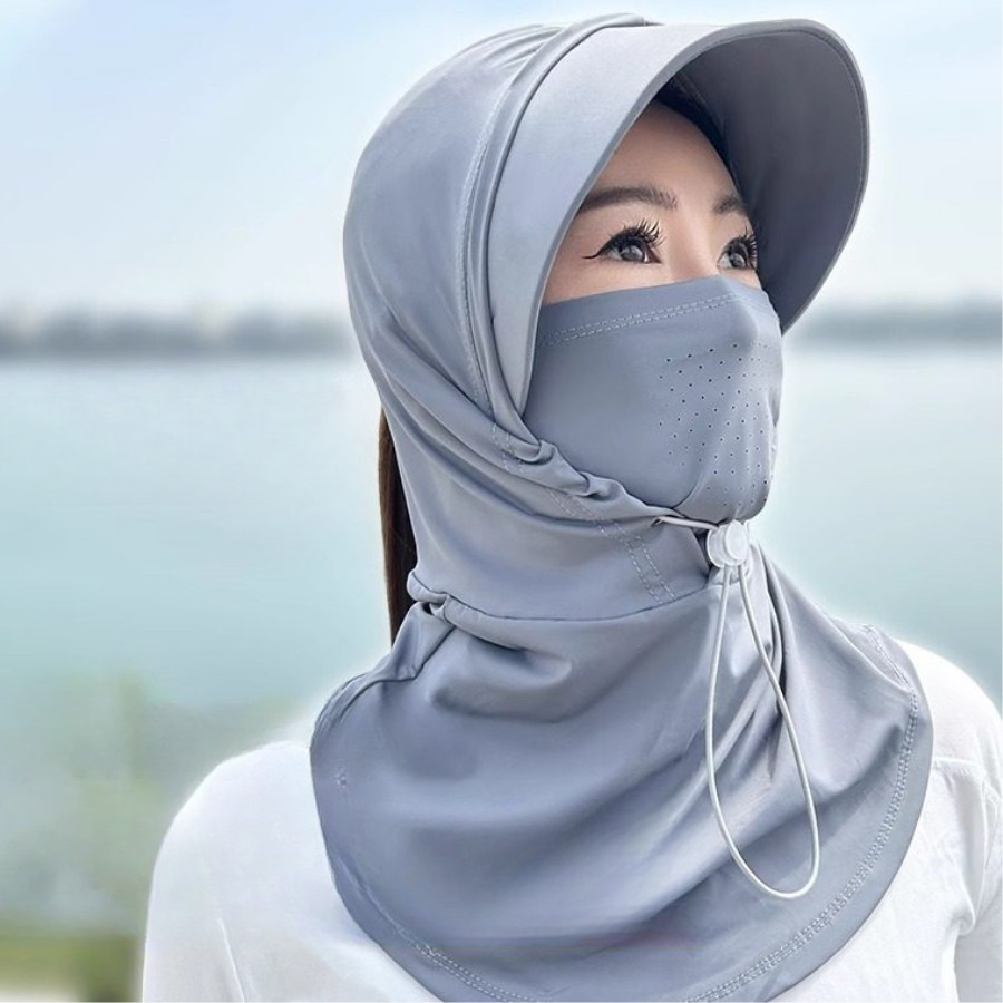 Mũ Chống Nắng HomeMate Trùm Đầu UPF90+ Chống Tia UV 99%, Khẩu Trang Che Mặt Che Cổ Gáy Thoáng Khí
