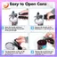 Dụng cụ mở hộp xoay bằng thép không gỉ hạng nặng dễ dàng cho người cao tuổi Dụng cụ mở hộp viền mịn và dụng cụ mở nắp chai