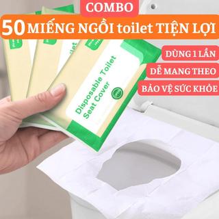 Combo 50 Miếng Lót Vệ Sinh Toilet Dùng Một Lần (360*425mm) - Giấy Lót Bồn Cầu Bột Gỗ Kháng Khuẩn