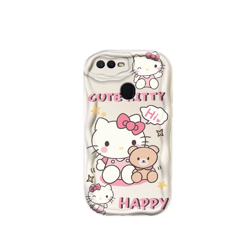 Thích hợp cho OPPO A5S A7 A12 F9 F9 Pro Phụ kiện 3D TPU mềm Kitty Rilakkuma Vỏ điện thoại chống sốc